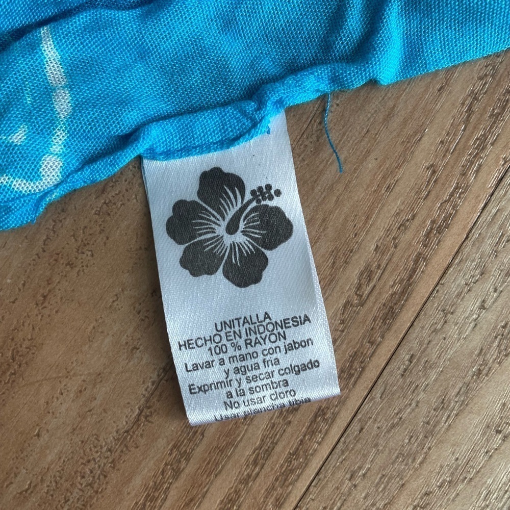 Light Blue Rayon Scarf - Picture 6 of 6